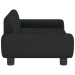 Hondenmand 70x45x33 cm fluweel zwart - Afbeelding 4