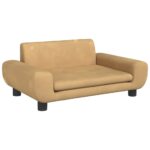 Hondenmand 70x45x33 cm fluweel bruin – Image 2