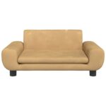 Hondenmand 70x45x33 cm fluweel bruin – Image 3