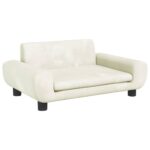 Hondenmand 70x45x33 cm fluweel crèmekleurig - Image 2
