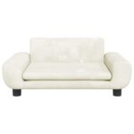 Hondenmand 70x45x33 cm fluweel crèmekleurig - Image 3