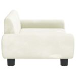 Hondenmand 70x45x33 cm fluweel crèmekleurig - Image 4