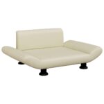 Hondenmand 70x45x28 cm kunstleer crèmekleurig - Image 2