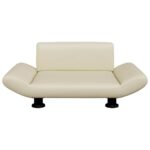 Hondenmand 70x45x28 cm kunstleer crèmekleurig - Image 3