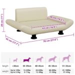 Hondenmand 70x45x28 cm kunstleer crèmekleurig - Image 7