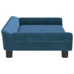 Hondenmand 100x50x21 cm fluweel blauw – Image 4