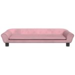 Hondenmand 100x50x21 cm fluweel roze - Image 3