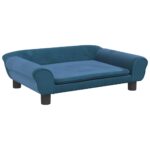 Hondenmand 70x48x22 cm fluweel blauw - Image 2