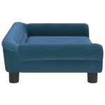 Hondenmand 70x48x22 cm fluweel blauw - Image 4