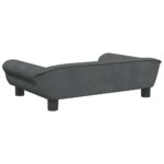 Hondenmand 70x48x22 cm fluweel donkergrijs - Image 5