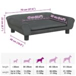 Hondenmand 70x48x22 cm fluweel donkergrijs - Image 7