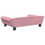 Hondenmand 70x48x22 cm fluweel roze – Image 5