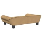 Hondenmand 70x48x22 cm fluweel bruin - Image 5