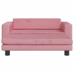 Hondenmand met verlengstuk 100x50x30 cm fluweel roze - Afbeelding 3