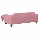 Hondenmand met verlengstuk 100x50x30 cm fluweel roze - Afbeelding 5