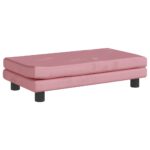 Hondenmand met verlengstuk 100x50x30 cm fluweel roze - Afbeelding 6