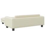 Hondenmand met verlengstuk 100x50x30 cm kunstleer crèmekleurig – Image 5