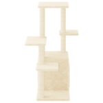 Kattenmeubel met sisal krabpalen 97,5 cm crèmekleurig - Afbeelding 4