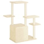 Kattenmeubel met sisal krabpalen 97,5 cm crèmekleurig - Afbeelding 5