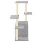 Kattenmeubel met sisal krabpalen 97,5 cm lichtgrijs - Afbeelding 4