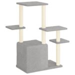 Kattenmeubel met sisal krabpalen 97,5 cm lichtgrijs - Afbeelding 5