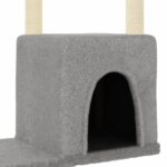 Kattenmeubel met sisal krabpalen 97,5 cm lichtgrijs - Afbeelding 6