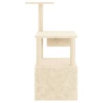 Kattenmeubel met sisal krabpalen 109,5 cm crèmekleurig - Image 4
