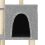 Kattenmeubel met sisal krabpalen 97 cm lichtgrijs - Afbeelding 5