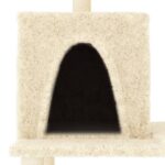 Kattenmeubel met sisal krabpalen 167 cm crèmekleurig - Image 5