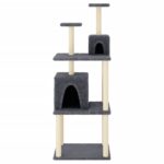 Kattenmeubel met sisal krabpalen 167 cm donkergrijs - Afbeelding 3
