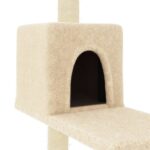 Kattenmeubel met sisal krabpalen 95 cm crèmekleurig – Image 6