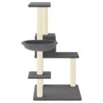 Kattenmeubel met sisal krabpalen 95 cm donkergrijs - Image 4