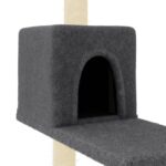 Kattenmeubel met sisal krabpalen 95 cm donkergrijs - Image 6