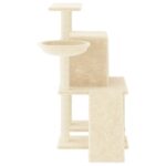 Kattenmeubel met sisal krabpalen 96,5 cm crèmekleurig - Afbeelding 4