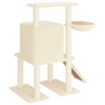 Kattenmeubel met sisal krabpalen 96,5 cm crèmekleurig - Afbeelding 5
