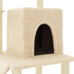 Kattenmeubel met sisal krabpalen 96,5 cm crèmekleurig - Afbeelding 6