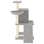 Kattenmeubel met sisal krabpalen 96,5 cm lichtgrijs – Image 4