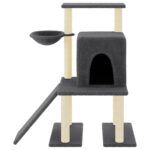 Kattenmeubel met sisal krabpalen 96,5 cm donkergrijs - Afbeelding 3