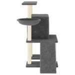 Kattenmeubel met sisal krabpalen 96,5 cm donkergrijs - Afbeelding 4