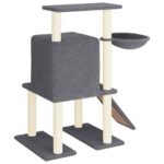 Kattenmeubel met sisal krabpalen 96,5 cm donkergrijs - Afbeelding 5