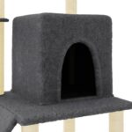 Kattenmeubel met sisal krabpalen 96,5 cm donkergrijs - Afbeelding 6