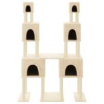 Kattenmeubel met sisal krabpalen 199 cm crèmekleurig - Image 3