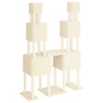 Kattenmeubel met sisal krabpalen 199 cm crèmekleurig - Image 5