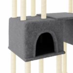 Kattenmeubel met sisal krabpalen 199 cm donkergrijs - Afbeelding 6