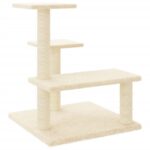 Kattenmeubel met sisal krabpalen 61 cm crèmekleurig – Image 2