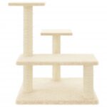 Kattenmeubel met sisal krabpalen 61 cm crèmekleurig – Image 3