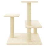 Kattenmeubel met sisal krabpalen 61 cm crèmekleurig – Image 4
