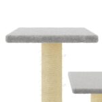 Kattenmeubel met sisal krabpalen 61 cm lichtgrijs - Afbeelding 6