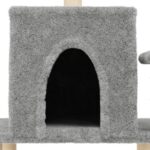 Kattenmeubel met sisal krabpalen 122 cm lichtgrijs – Image 7