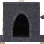 Kattenmeubel met sisal krabpalen 122 cm donkergrijs - Afbeelding 7